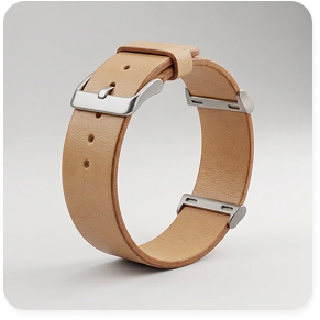 Bracelet en cuir tannage végétal